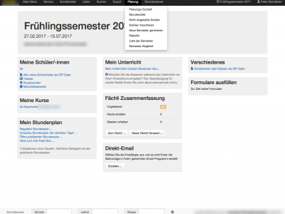 Menu Planung