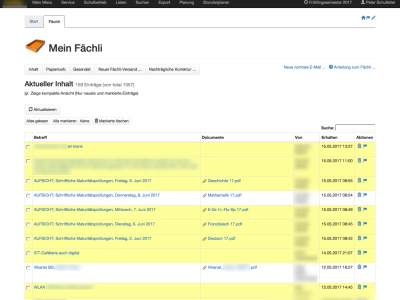 eFächli-Inbox