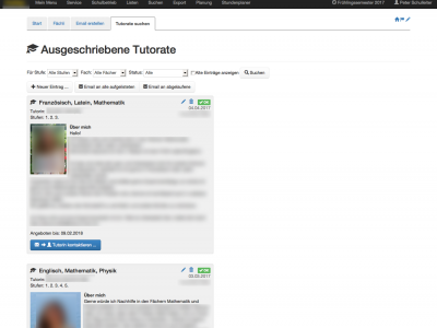 Tutorate Liste